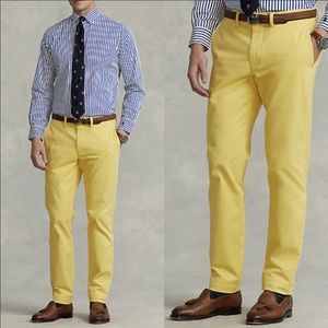 NWOT Men’s Polo classic yellow chinos